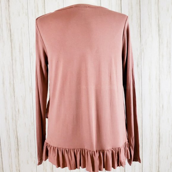 {Hailey & Co.} Modal Ruffle Bottom Top - Picture 4 of 4